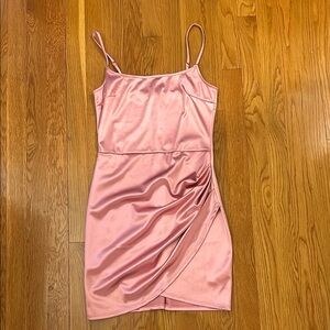 Satin Pink Slip Dress